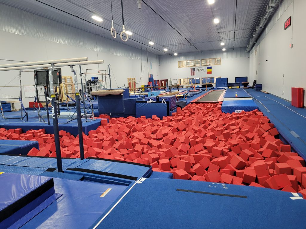 ROGA main gym space showing block pit