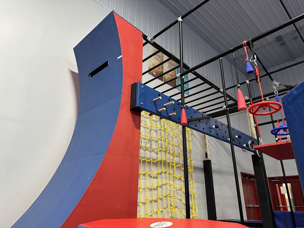 Obstacles in the Ninja Parkour area at ROGA