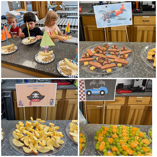 A collage of all the snacks given out by Camp ROGA during the week