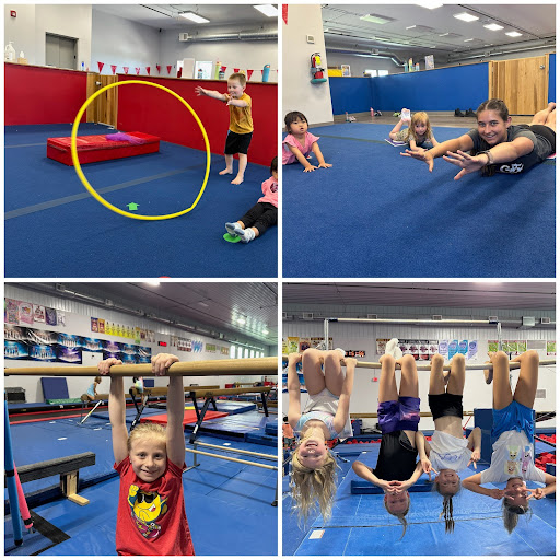 Campers "levitating" gym equipment  