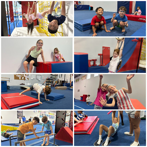 kids performing gymnastics