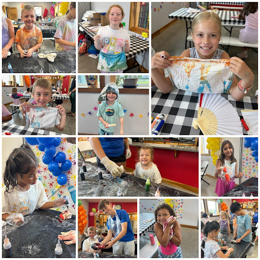 craft and tie-dye collage